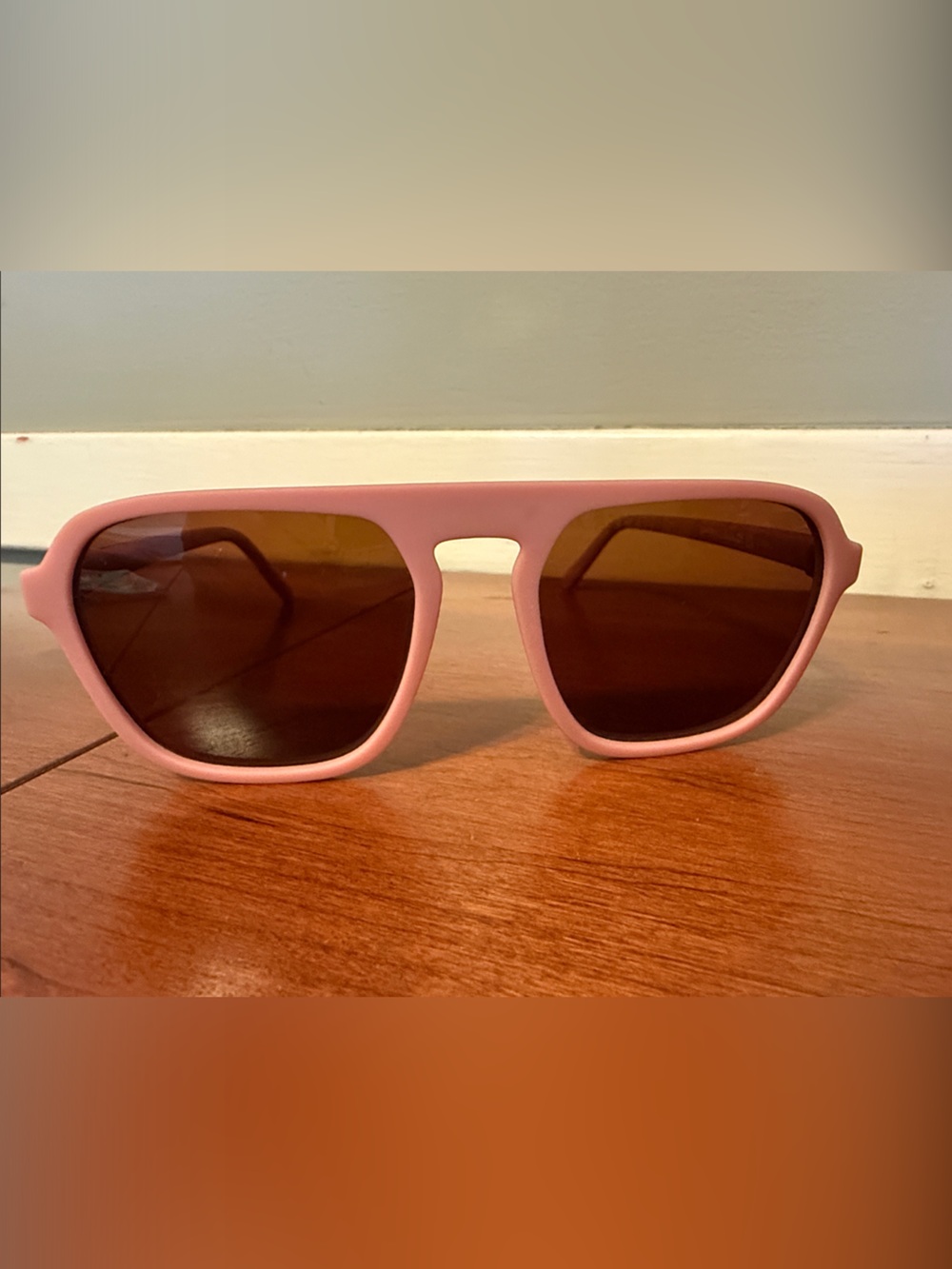 Pink Frame Brown Lens Sunglasses